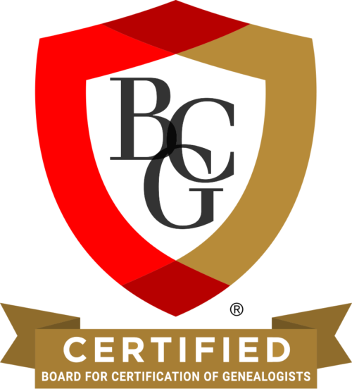 Board for Certification of Genealogists logo